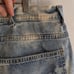 EDDIE BAUER tie dye blue denim cargo carpenter shorts