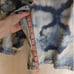 EDDIE BAUER tie dye blue denim cargo carpenter shorts