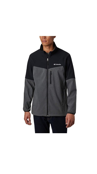 Columbia Men's Tieton Trail Softshell Jacket in Gray/Black