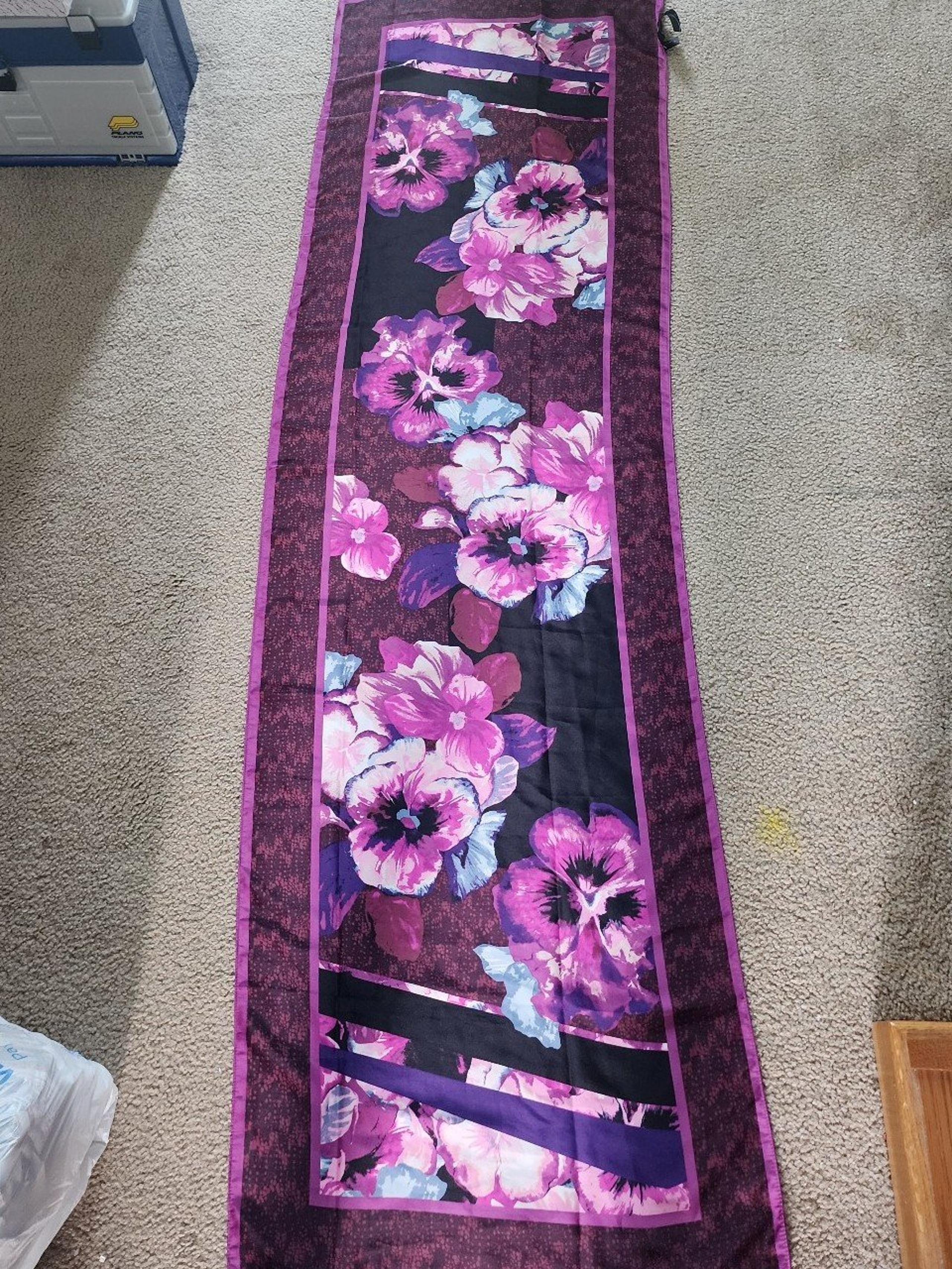 NWT Colorful women scarf feminine grannycore girlcore boho floral luxury