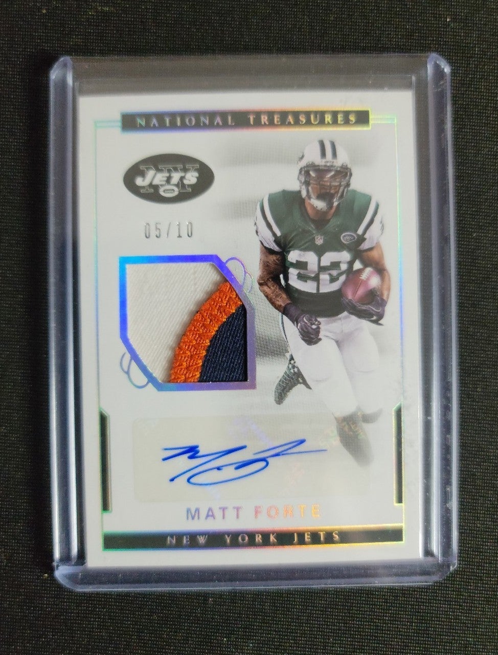 National Treasures Matt Forte Patch Auto /10