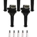 Set of 5 Ignition Coil Pack and 5 Platinum Spark Plug Compatible with Volvo C30