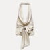 Zara satin draped halter top