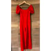 & Other Stories linen puff sleeve jumpsuit in red SIZE 4