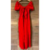 & Other Stories linen puff sleeve jumpsuit in red SIZE 4
