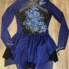 Ice skating dress navy blue adult M