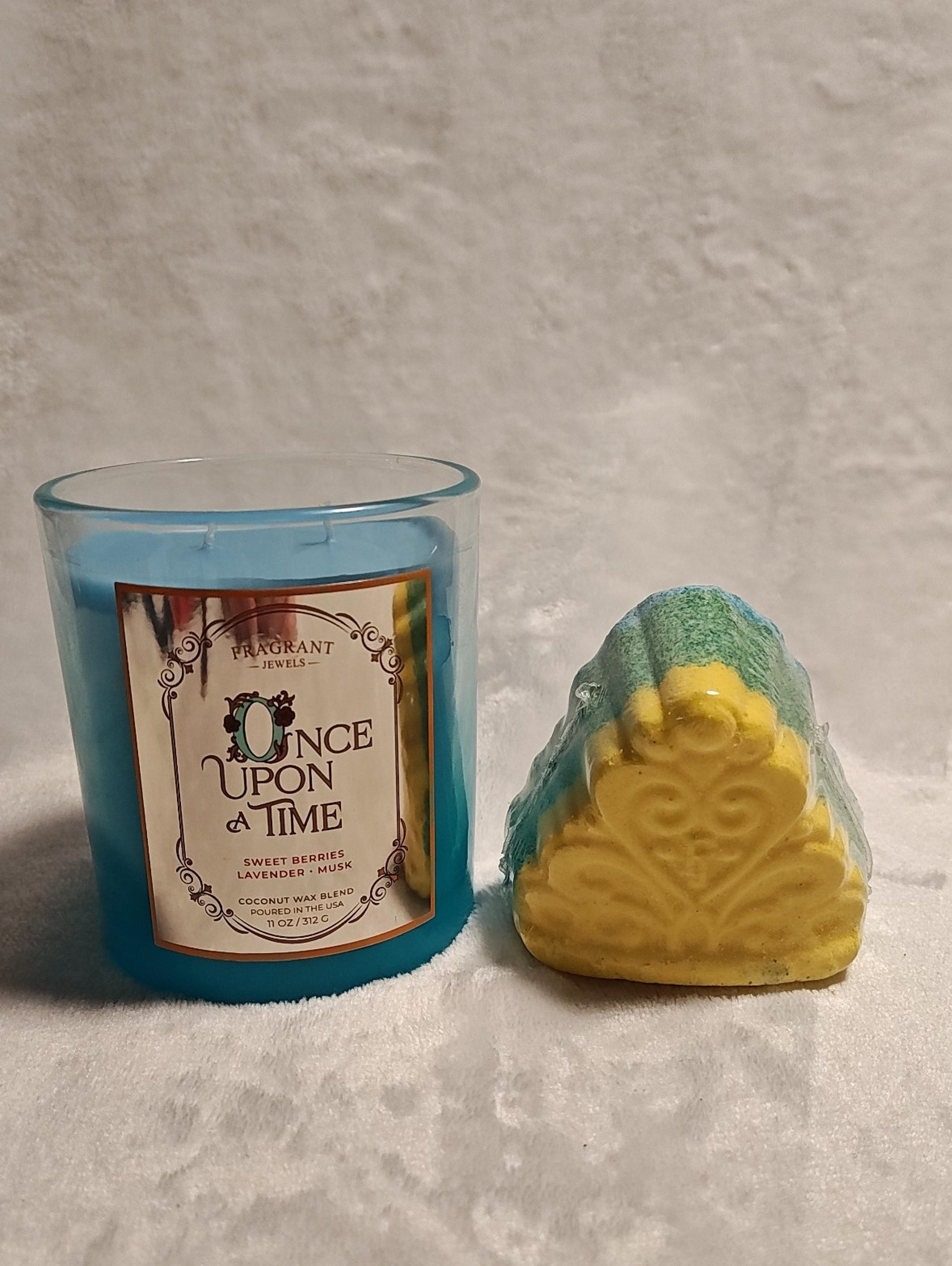 Fragrant jewels Once upon a time Candle & bath bomb set. Size 8