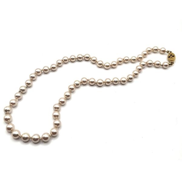 Marvella Vintage Pearl Choker Collar Necklace 16in