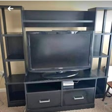 Black tv stand