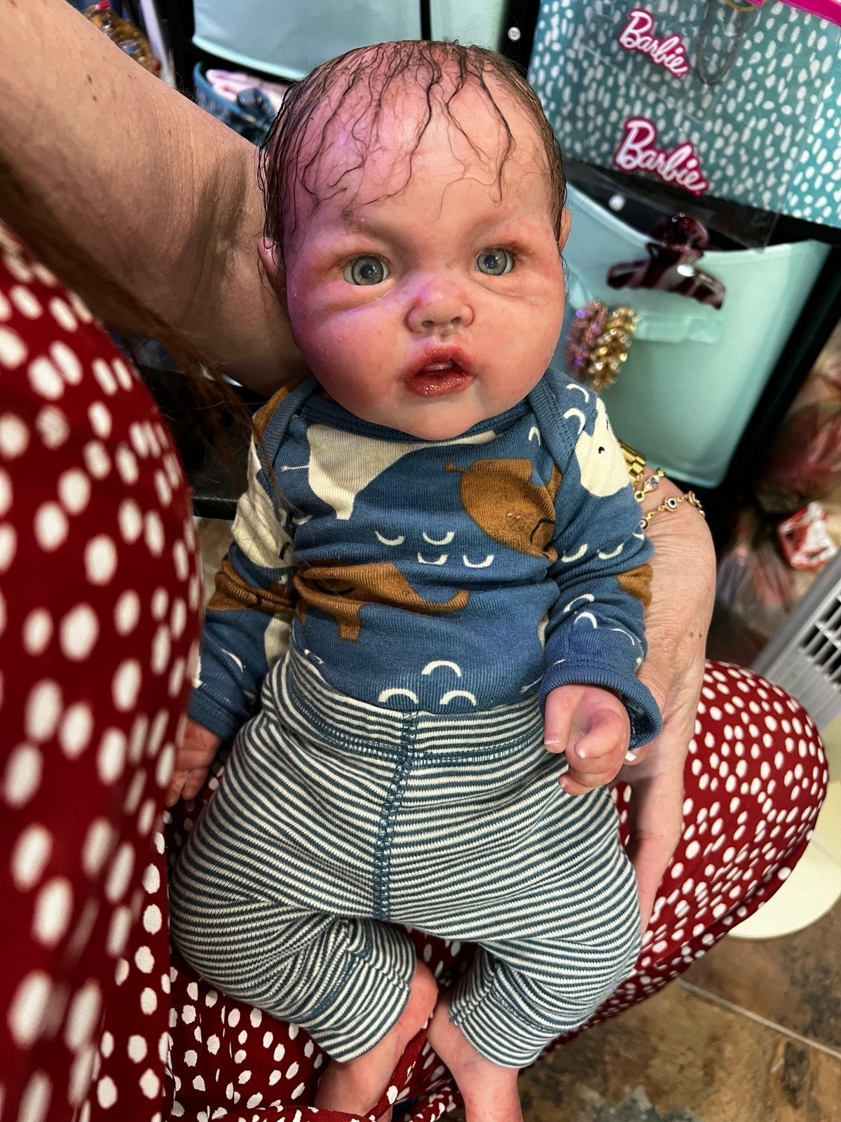 Reborn silicone boy artist painted.can be done w/any of my dolls