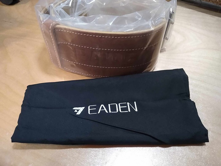 Eaden Brown Leather weight Lifting Belt Sz Large