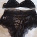 Women's Black Lace Bralette// M