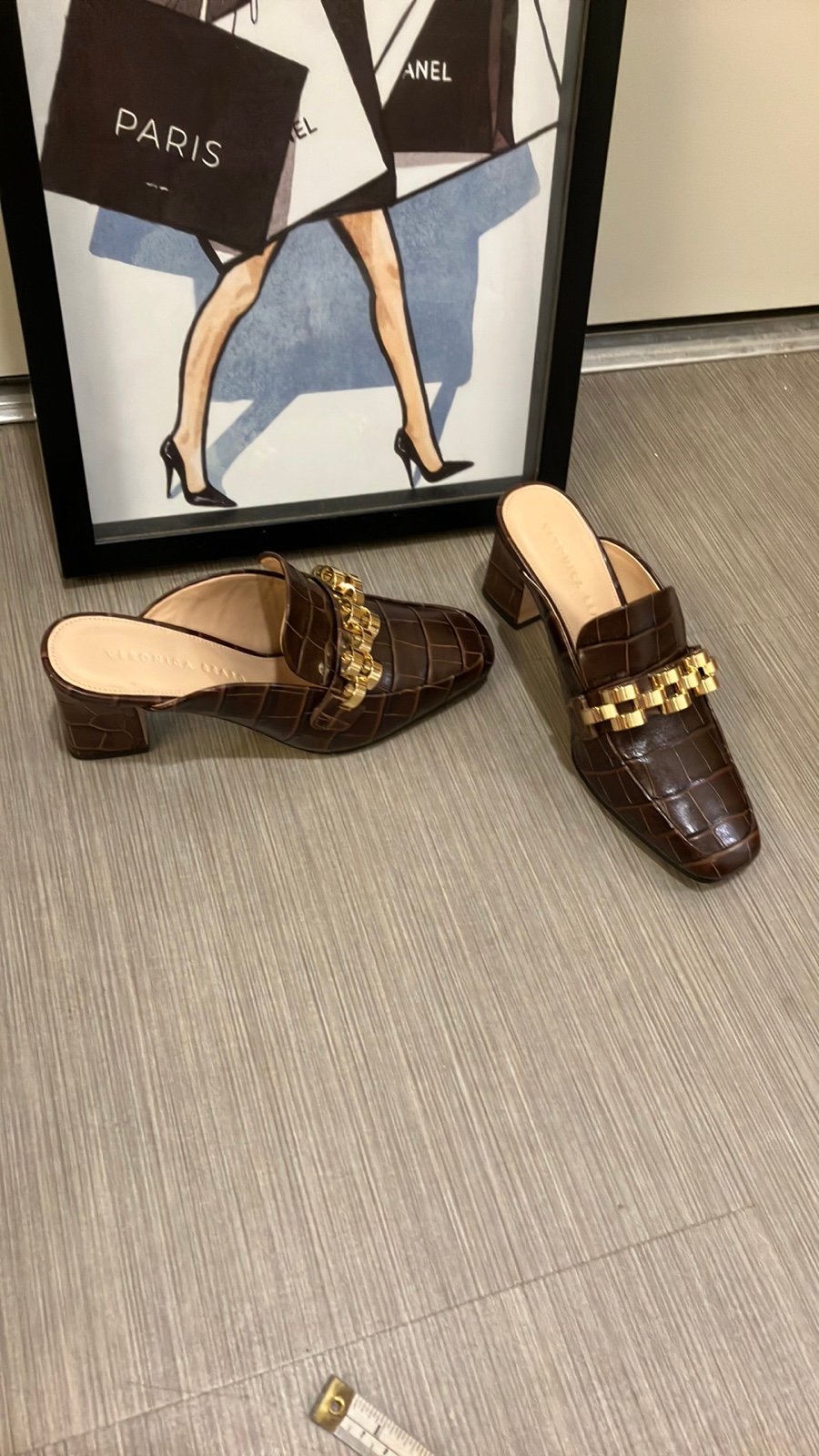 Veronica Beard Bera heeled mules in espresso color Size 6