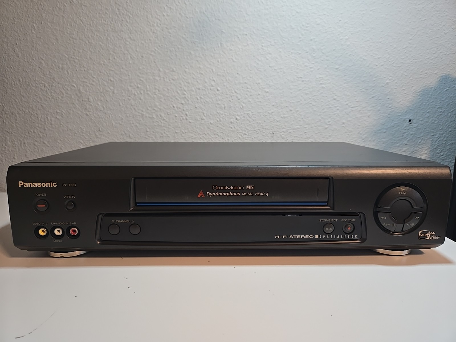 Panasonic PV-7662 VHS Player VCR 4 HEAD DynAmorphous Metal Head Tested Working
