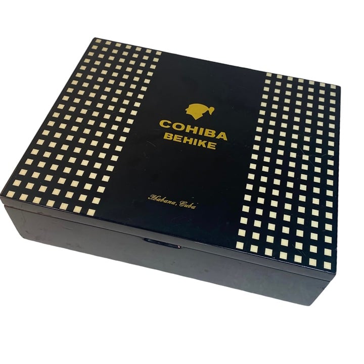 Cohiba Behike 56 Black Lacquer Wood Cigar EMPTY BOX Humidor Limited Edition