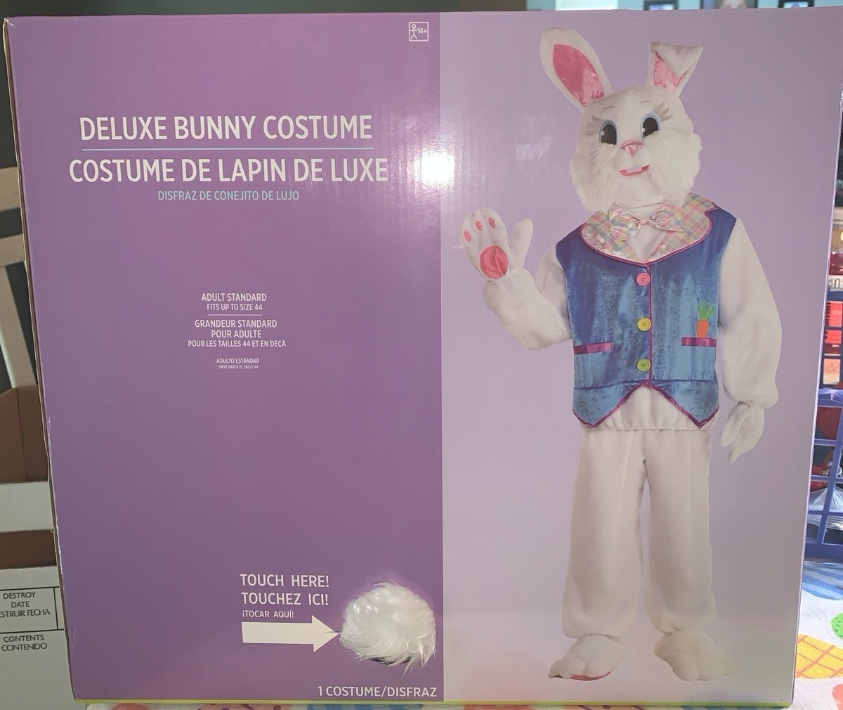 Easter Bunny COMPLETE COSTUME - Adult One Size with Accessories