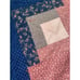 Handmade Vintage Quilt Pink Blue Blocks Knitted 95”x 83” Medium weight King Sz