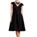 Anthropologie Peter Som x Made in Kind Black Paimpont Silk V-Neck Dress 4
