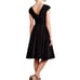 Anthropologie Peter Som x Made in Kind Black Paimpont Silk V-Neck Dress 4
