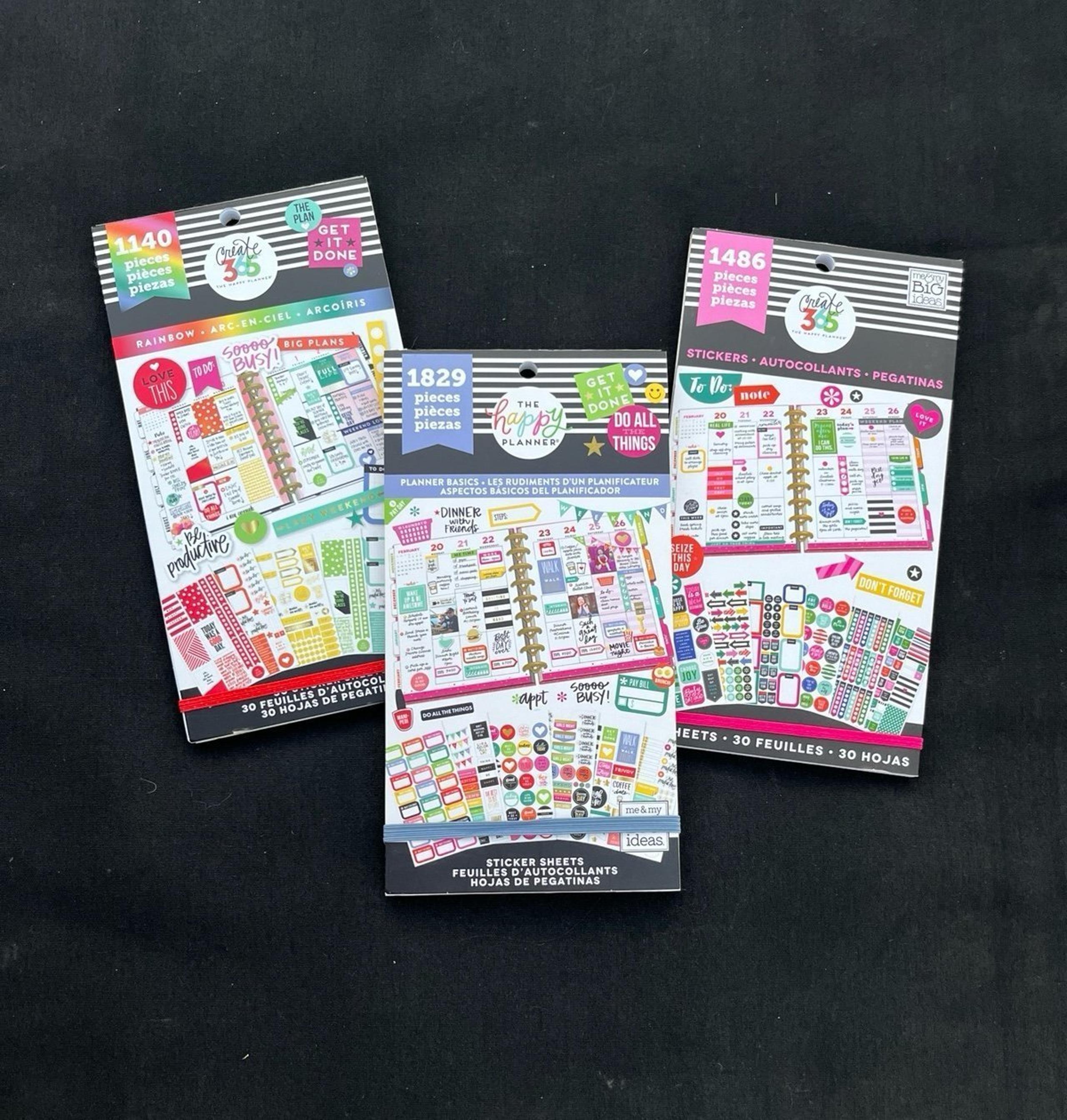 The Happy Planner Stickers Lot of 3