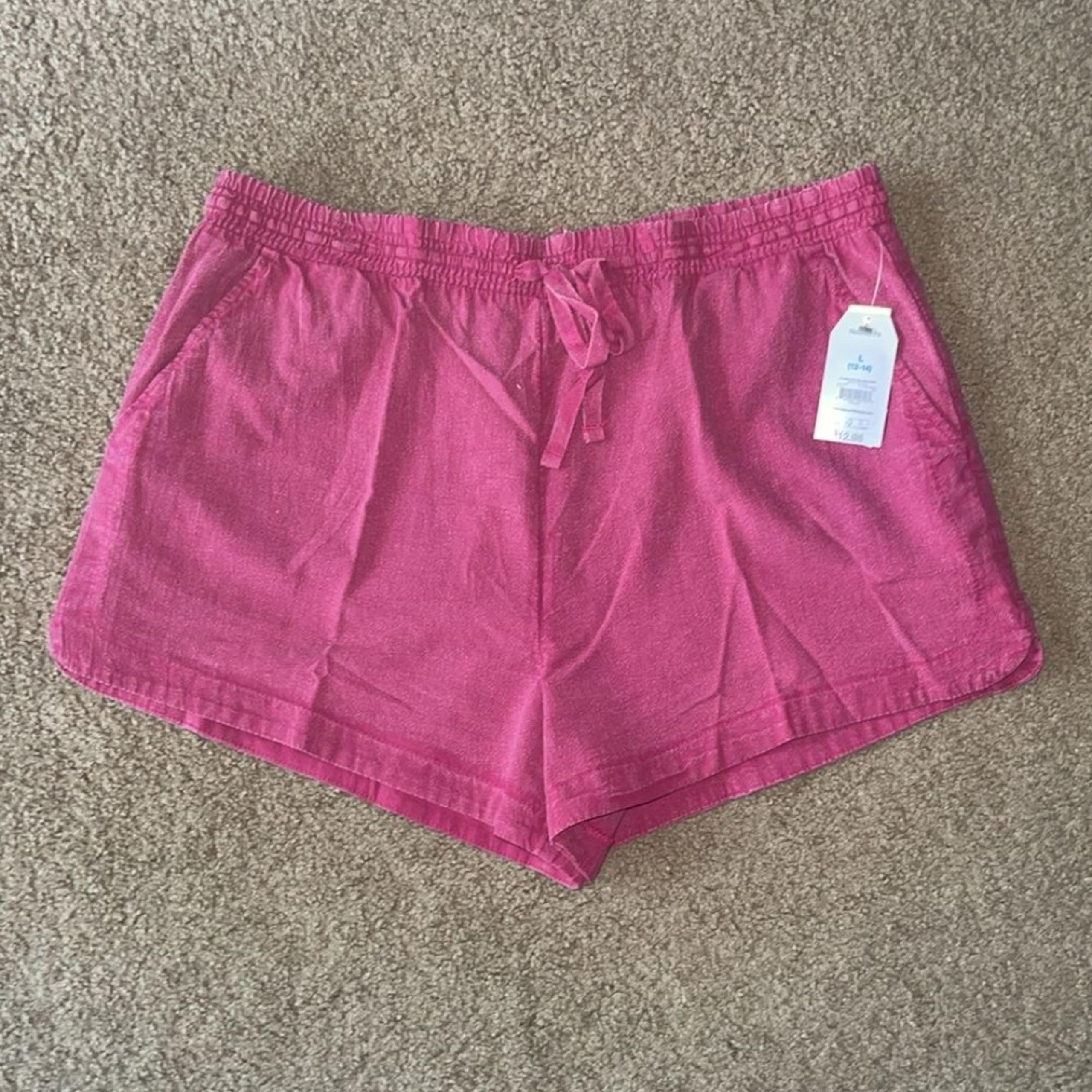 Women's Garment Dye Pull-On Short Elastic Waist Drawstring from Time & Tru. NWT