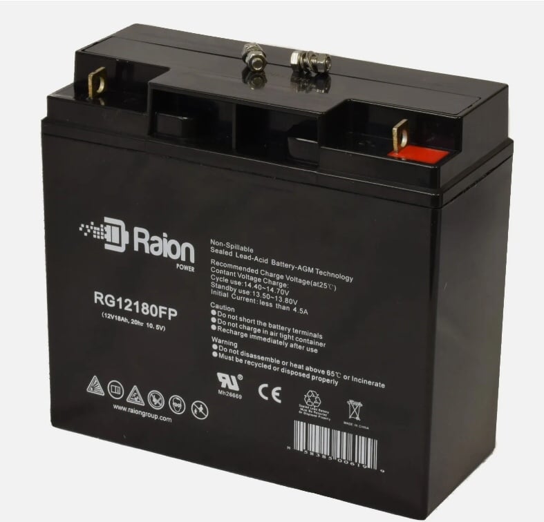 RaionRaion 2 Pack - 12V 18AH Battery Replaces BP17-12 GP12170 ES17-12 JC-1270 En