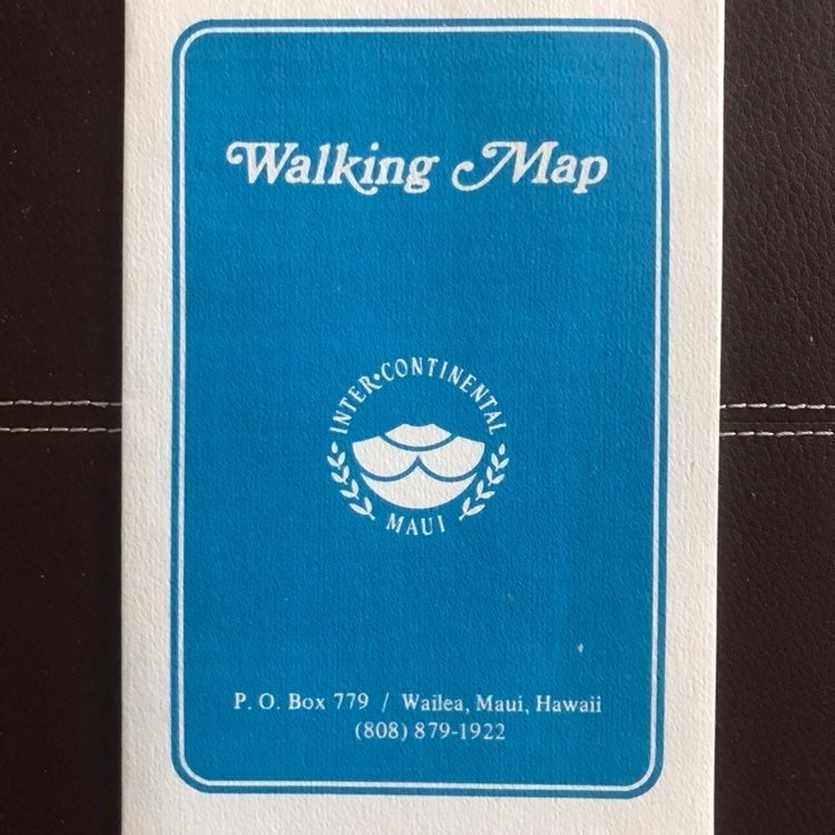 1970's Map Intercontinental of Maui Inte