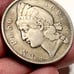 1897 Dominican Republic Un Peso Silver World Coin RARE Low Mintage Silver Peso
