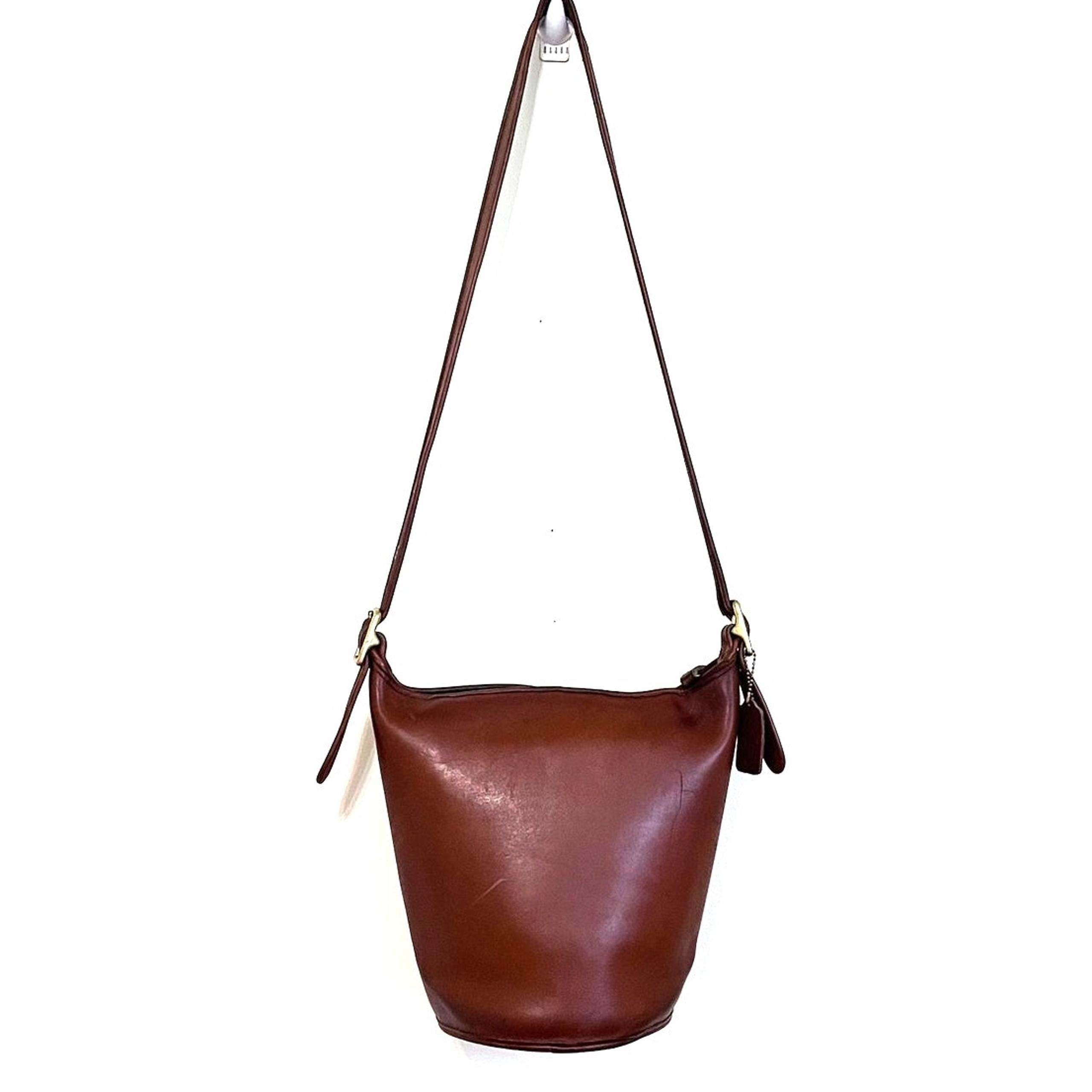 VTG 90s Coach Helen's Legacy Duffle Sac Bucket Bag British Tan Shoulder 9953 USA