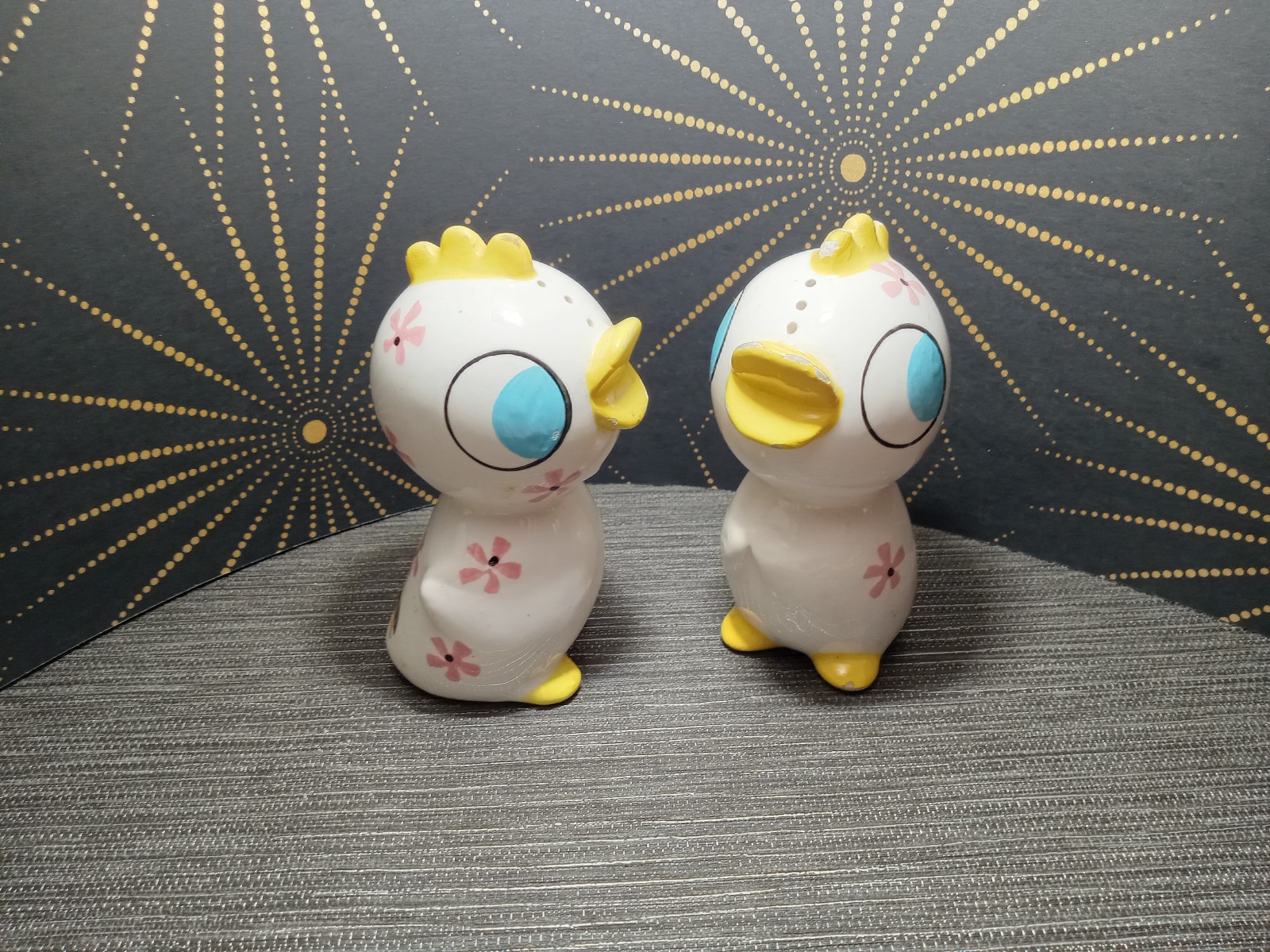 Vintage Holt Howard Bo Peep Chicks chickens salt and pepper shakers set 1959 MCM
