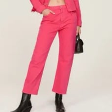 MOTHER Denim MOTHER SUPERIOR The Ditcher Crop Pink Jeans Size 26