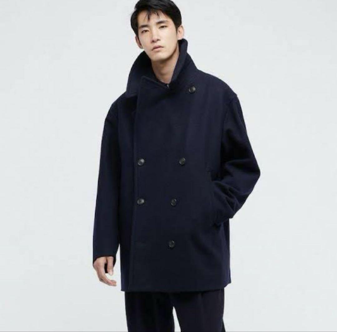 +J Uniqlo Wool Blend Oversized Peacoat Size S, Excellent Condition