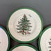 Spode Christmas Tree Bread & Butter Plates Green Band Lot of 4 - Retail 26 each