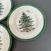 Spode Christmas Tree Bread & Butter Plates Green Band Lot of 4 - Retail 26 each