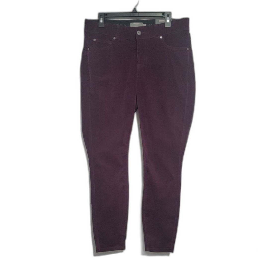 Torrid The Fit Bombshell Skinny High Rise Pants Windsor Wine Color Size 14R New