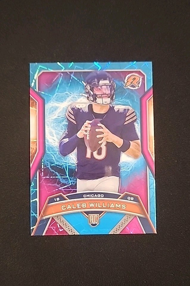 2024 Topps Resurgence Sky Blue & Pink Shock Caleb Williams Bears Blaster Only RC