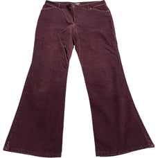 J. Jill Bootcut Corduroy Pants Women's Plus Size 16 Stretch Wine Red Purple