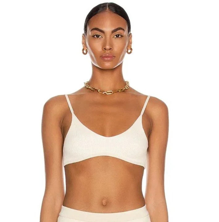 Jacquemas LE BANDEAU VALENSOLE Rib Knit Bra {L}