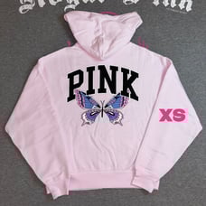 Victoria’s Secret PINK Limited Edition Pink Tulip Butterfly Full Zip Hoodie XS