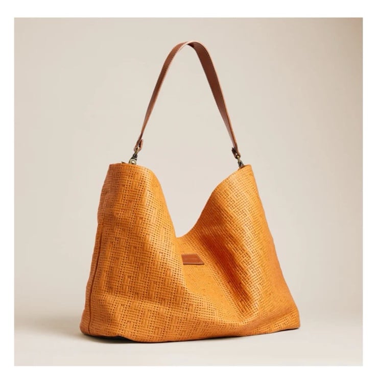 Parker Thatch Medium Jane - Slouch Bag - Leather Terracotta Basketweave