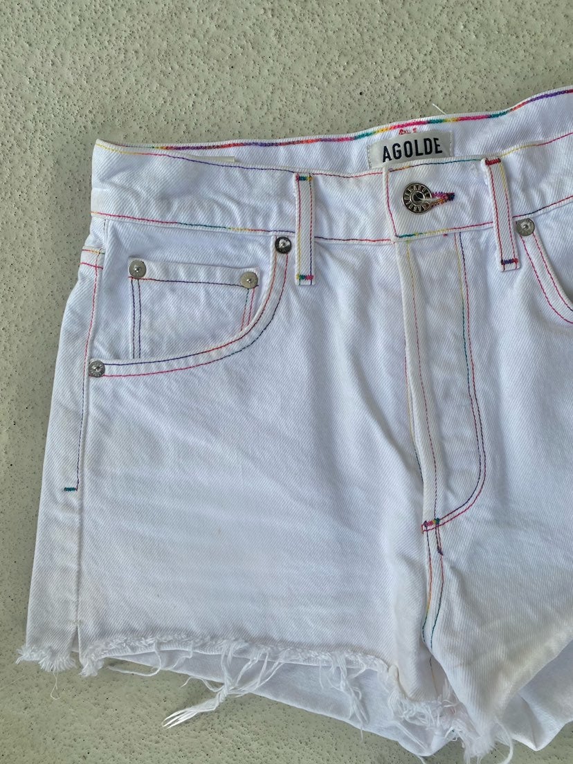 AGOLDE Jaden Rainbow Shorts