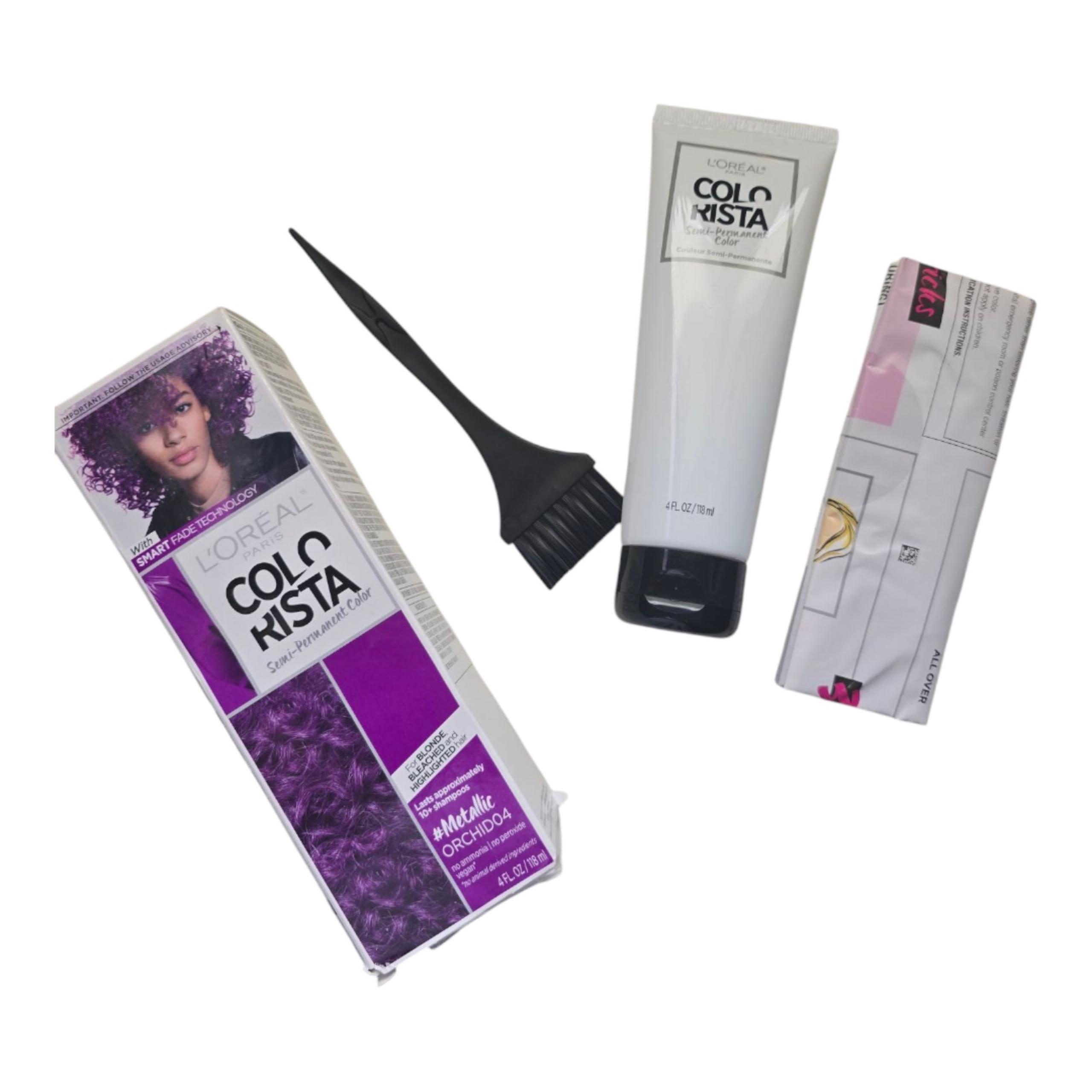 L'Oreal Paris Colorista Semi-Permanent Hair Color for Blondes, #Metallic Orchid,
