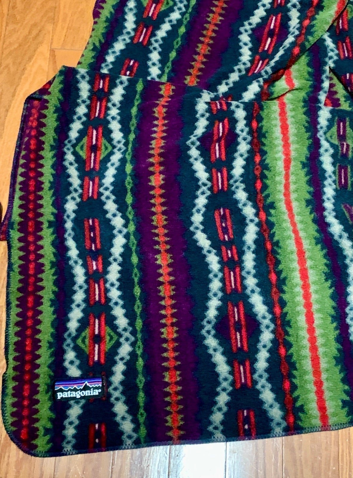 1993 Vintage Rare Patagonia Sacajawea Bluegrass Pattern Synchilla Fleece Blanket