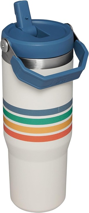 Stainless steel tumbler with straw, household, da4wq
