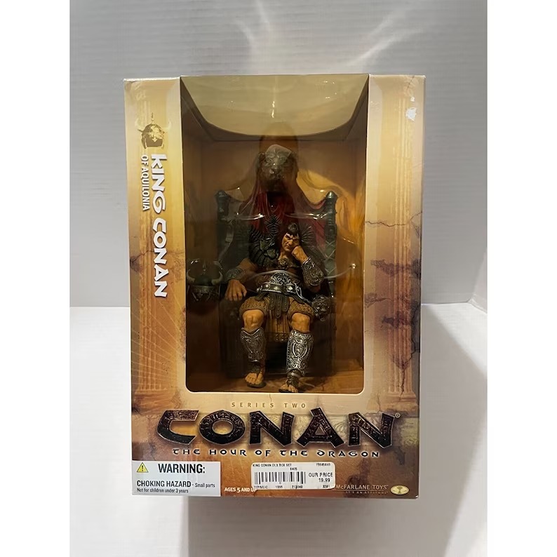 Vintage Rare McFarlane Toys Series 2 King Conan of Aquilonia Deluxe Boxed Figure