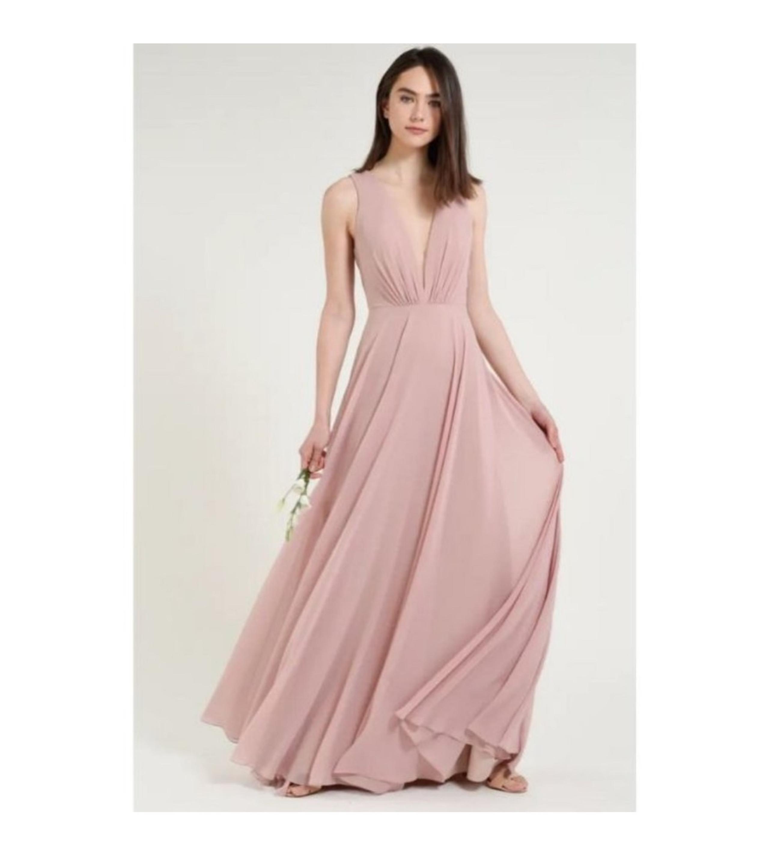 Jenny Yoo Ryan Blush Pink Dress "Whipped Apricot " Size 14