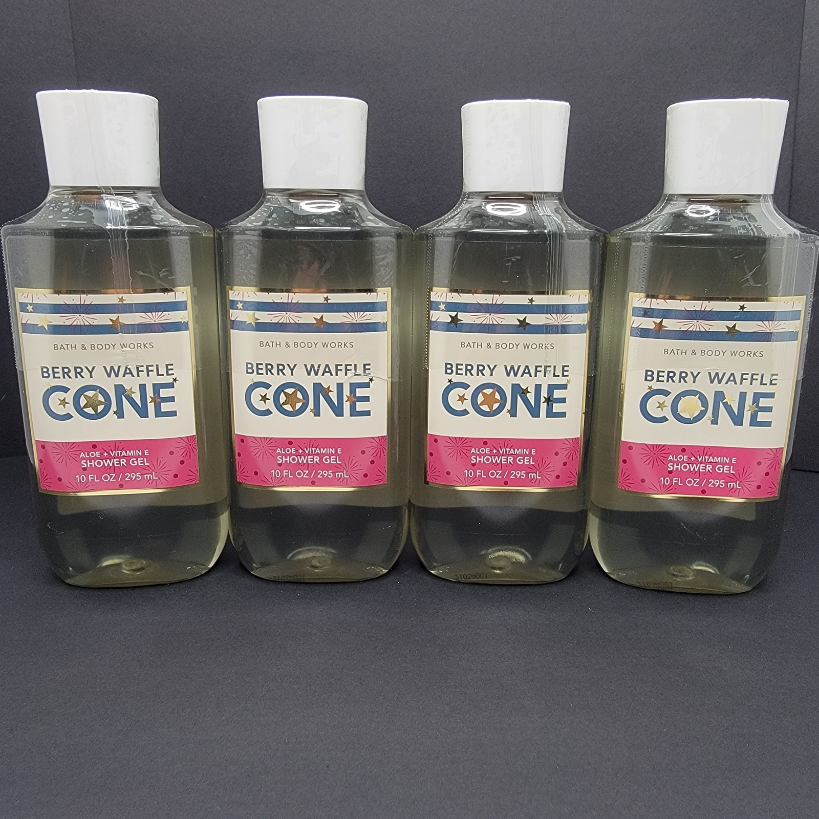Bath & Body Works Berry Waffle Cone Shower Gel Body Wash 10oz Bottles New Sealed