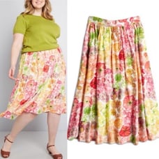 ModCloth heirloom tomato print skirt