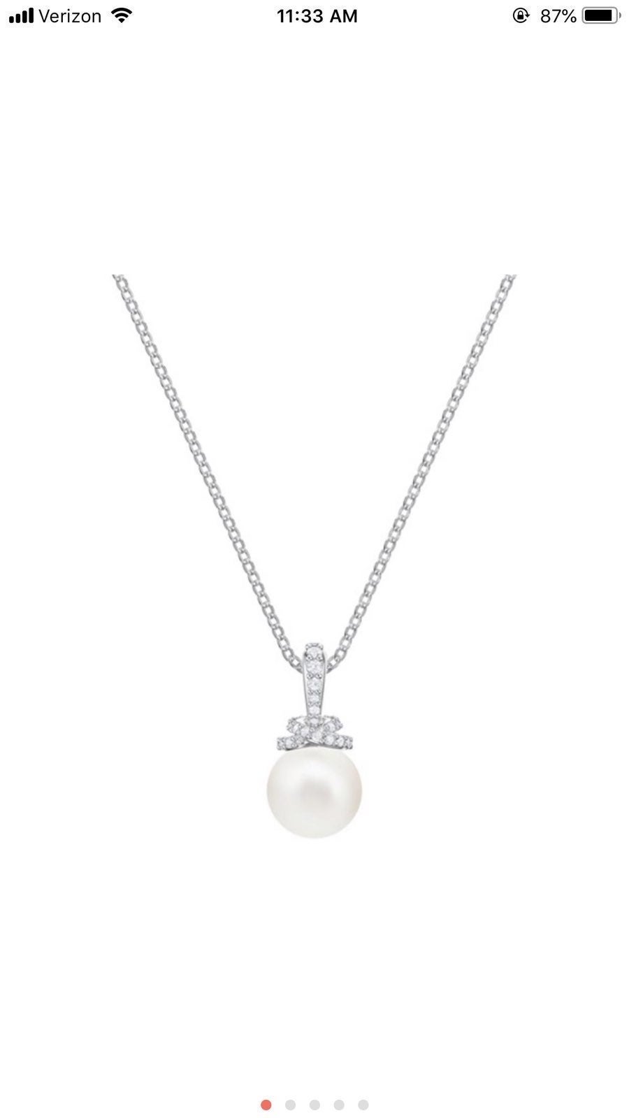 Swarovski Necklace Pendant Pearl