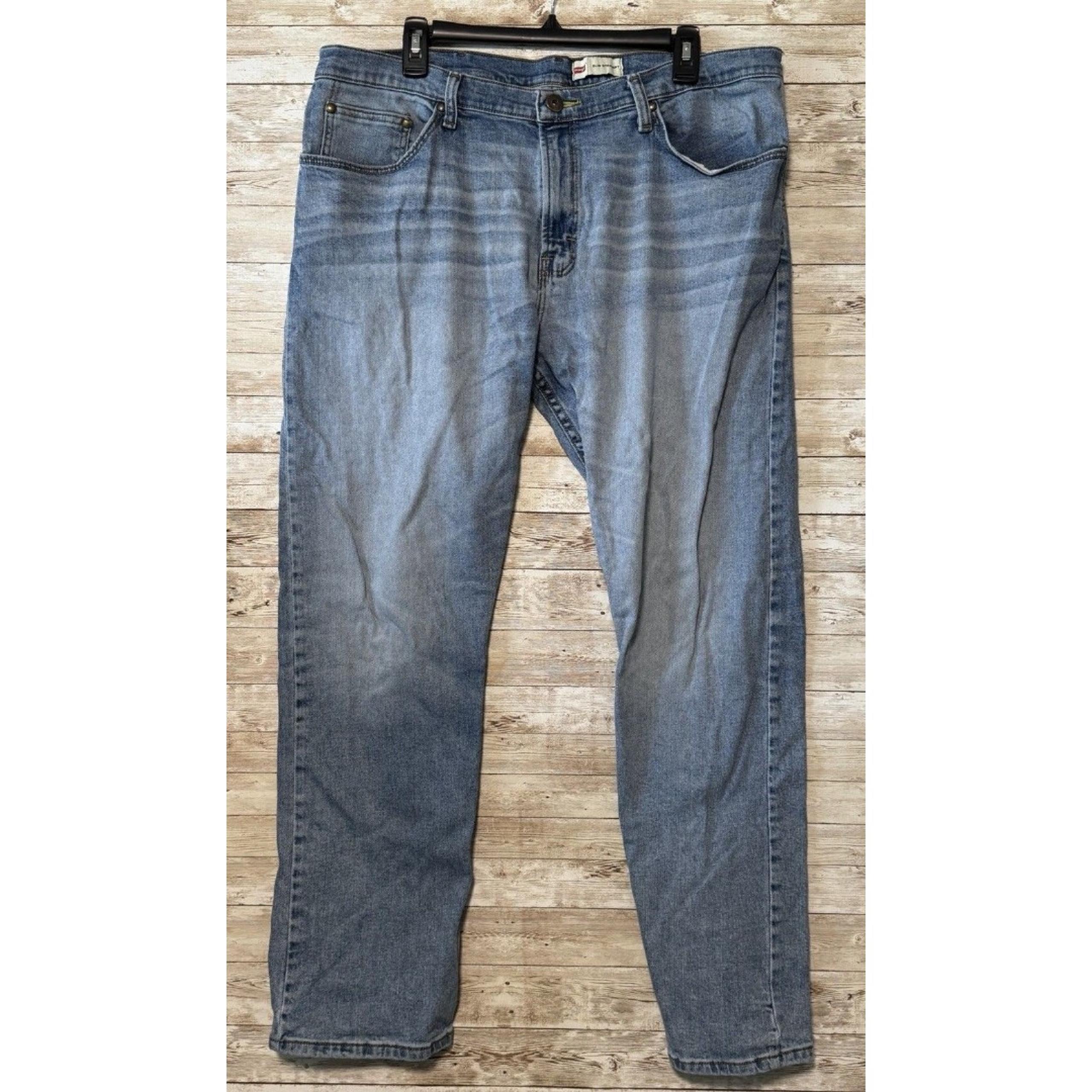Wrangler Jeans Men 38 x 30 Blue Slim Straight Stretch 1092SSWCY Pockets